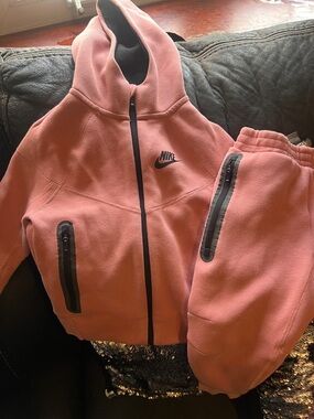Nike Girls Pink Zip Hoodie and Joggers Set